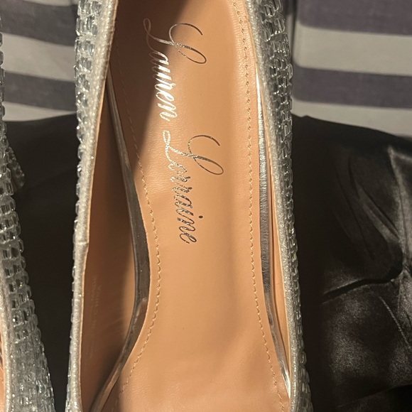 Lauren Lorraine Glittering Silver Heels - Picture 6 of 7